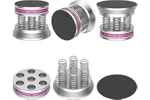 Tertullus 4 sztuki wysokiej klasy nóżek głośników, tłumiki drgań, amortyzatory HiFi, nóżki, z antypoślizgowym amortyzatorem rezonansowym (Audiocrast Silver)