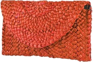 Jywmsc Bolso de Mano de Paja para Mujer, Bolsos de Playa de Verano, Cartera Tipo sobre, Bolsos Tejidos