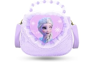 WIRHAUT Kinderhandtasche Mädchen Tasche Kinderhandtasche Mädchen Frozen Thema Kinder Umhängetasche, Handtasche Klein mit Verstellbarem Gurt, Eiskönigin Prinzessin Schulrucksack Cartoon Schulter-Tasche