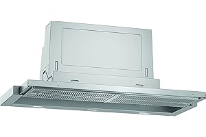 Neff Cappa aspirante da incasso D49ED52X1/cappa a schermo piatto N70/90 cm/scarico o ricircolo/acciaio inossidabile [classe energetica A]