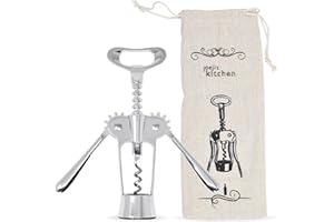 Joejis Korkenzieher Wein - Weinöffner Weinflaschenöffner Flaschenöffner Multifunktionalem Screwpull Set für Korken und Kappen Bier Olivenöl - Chrom