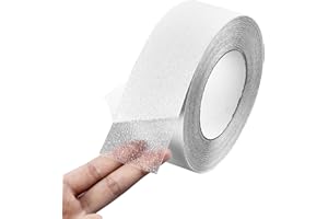 BEFUN Cinta antideslizante transparente antideslizante para bañera y ducha, cinta antideslizante de seguridad autoadhesiva, cinta antideslizante transparente para escalones interiores y exteriores (5 cm de