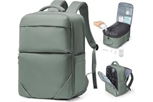 bergsalz Zaino Sottovuoto Ryanair 40x20x25 Viaggio Con Pompa Zaino Da Viaggio 40x20x25 Da Donna Uomo Aereo Bagaglio a Mano Con Sottovuoto Incorporato Verde