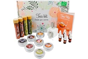 LOUISE & GASTON L&G® - Kit thé Infusion préparation et dégustation - Idées Cadeaux - Coffret Cadeau thé DIY Original - Noël, Anniversaire - Made in France - Ingrédients et Accessoires de qualité