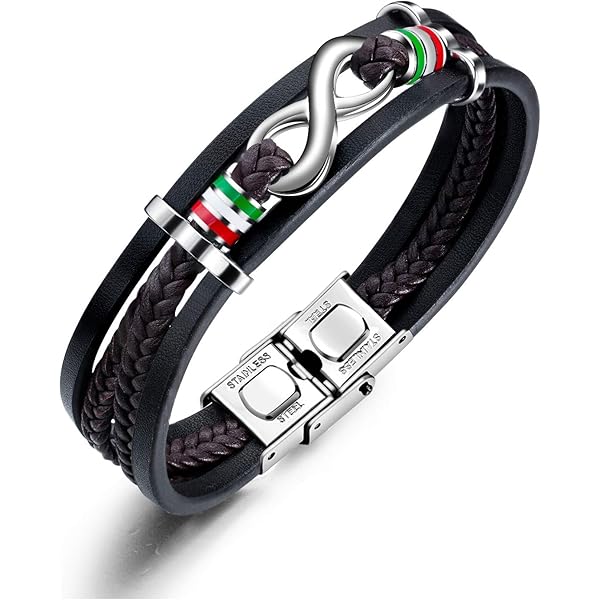 Bracelet En Cuir Vu00e9ritable Tressu00e9 Avec Ancre En Acier Inoxydable Pour Homme[1248] - Achat