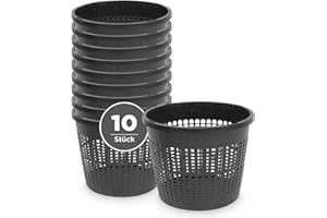 blizz-z Pflanzkorb rund Ø13 cm x 10 cm (10 Stück) | Teichkorb, Wasserpflanzkorb, Teichbepflanzung, Gewächshaus, wetterfester Kunststoff Lange Lebensdauer