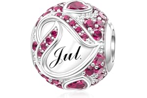 LANBEIDE Birthstone Charms for Pandora Charms, 925 Sterling Silver Beads for Pandora Bracelet Xmas Birthday Present for Women