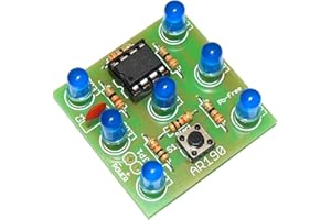 ArliKits AR190/B Elektronischer Würfel mit 7 blauen blinkenden Leuchtdioden Riesenspaß elektrischer Würfelersatz einfacher Löt-Bausatz