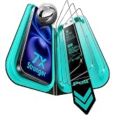 ESR 3 Pack Screen Protector for iPhone 16/iPhone 15, Armorite | 7X shockproof, 9H+ tempered glass, easy installation, full co