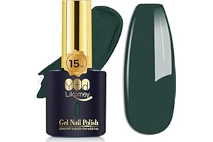 YTD Likomey Smalto Semipermanente per Unghie in gel,15ml Verde Smeraldo UV LED Smalti Semipermanenti Professionale Manicure Neroverde Gel,CS005