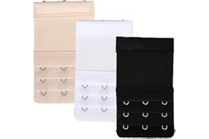 DUXMUZZ Women’s Bra Extender,Elastic Extensions Bra Strap Extender Set 3 Rows x 3 Hooks and 3 Rows x 2 Hooks,6 Piece