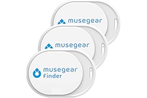 musegear Schlüsselfinder Mini mit Bluetooth App I Keyfinder laut für Handy in weiß 3er Pack - B-Ware I Batterie muss getauscht Werden