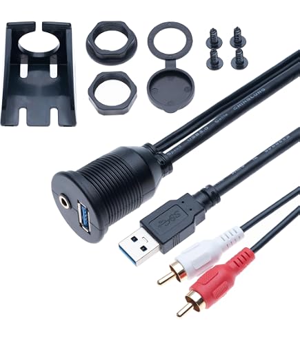 Cavo Duttek Da USB 2.0 A 3 RCA Femmina, Splitter Audio Per Dispositivi Universali