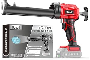 Uaoaii Pistola Silicone a Batteria Compatibili con 18V-Makita Batteria, Pistola Silicone Elettrica 10 oz/300 ml, Ajuste de 4 Velocidades per riempire e sigillare (Sin Batería)