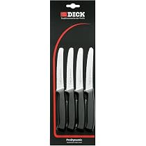DICK 8470004 - Set 3 Coltelli In Acciaio X50CrMoV15, Manico Ergonomico, Nero