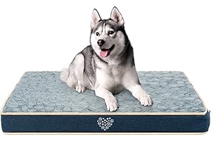 VANKEAN Tappetino per Cuccia per Cani Reversibile (Freddo e Caldo), Fodera Lavabile Rimovibile e Fodera Interna Impermeabile, Materasso per Animali Domestici