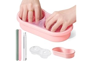 YOKILLY Dual Nail Soak Off Bowl: Acetone Acrylic Nail Remover Soak Off Bowls - Nail Varnish Dip Powder Remover Manicure Nail Soaking Bowl - Acetone Acrylic Remover Kit for Salon Home Use