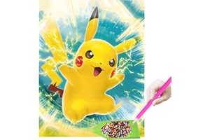 shinesky 5D Diamond Painting Set für Kinder 5-10 Jahre, 30x40 cm - Vollbild Bastelset mit süßen Anime & Cartoon Motiven, Inkl. Werkzeug - Kreativgeschenk als Wanddekoration für Jungen & Mädchen