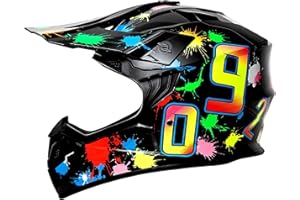 HELMBLAZIA Motocross Helm Kinder, ECE22.06-Zertifizierung, MTB Helm Fullface Kinder, Jugend Motorradhelm Downhill Helm, Crosshelm Helm Motorrad MTB Dirt Bike Enduro Quad Helm, ATV Motorradhelm