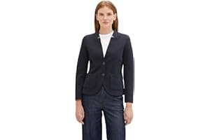 Tom Tailor Damen Basic Ottoman Blazer mit Taschen