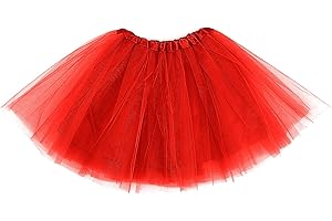 YOLEV Jupe en Tulle pour Femme Jupe Tutu Rétro Jupe Tutu en Tulle à Trois Couches pour Adultes avec Doublure Jupe en Tulle des Années 80 pour Halloween Rock Party Festival Celebration