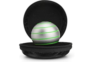 MECHANIKER Kinetic Spinning Desk Toy Glow in The Dark, Luminous Metal Full Body Optical Illusion Fidget Spinner Ball for Office Stress Relief, Halloween Christmas Stocking Stuffer Gift for Kids Adults