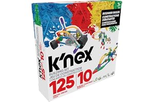 K'NEX 80206 Beginner Building Set, Build 10 3D Models, Educational Toys, 125 Piece Stem Learning Kit, Engineering for Kids, C