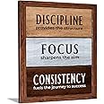 Chaka Chaundh - Discipline photo frames for wall - motivational quotes frames - poster with frame - Disciplineposter for wall - Quotes wall frames - (14 X 11 inches) (Discipline provides the structure - wood)