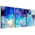 Canvas Wall Art For Living Room Family Wall Decorations For Bedroom Modern Bathroom Wall Decor Paintings Blue Abstract Pictures Artwork Inspirational Canvas Art Prints Kitchen Home Decor 3 Piece Set