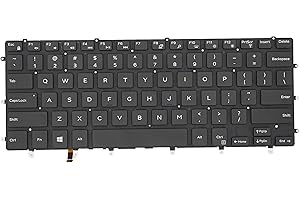 KBRPARTS Ersatz-Tastatur für Dell XPS 15 9550 9560 9570, Precision 5510 5520 5530 5540 & Inspiron 15 7558 7568 Laptop, Dell Precision 5510 Tastatur mit Hintergrundbeleuchtung, US-Layout, P/N: 0VC22N 0GDT9F