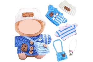 SAIER TBO 5 pezzi vestiti per bambola, abbigliamento per bambola da 17 cm, peluche con cappello, maglione, zaino, bollitore per ragazzi e ragazze, regali (senza bambola)