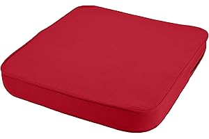 STYLELEX Orthopädisches Sitzkissen Minimalist - 100% Baumwolle mit Kaltschaum-Schaumstoff - Qualitatives Stuhlkissen - Feste Qualität - Waschbar (1, Rot, 45x45x6cm)
