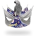 Bird Double Hammock Warm Nest Bed for Parrot Budgie Parakeet Cockatiel Conure Lovebird Hamster Rat Mice Chinchinlla (L)