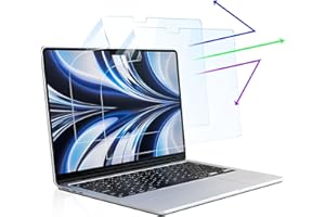 MAMOL 2 Unités Protection D'écran pour MacBook Air 13.6 Pouces, Anti-lumière Bleue Film Protection Ecran MacBook Air 13"(2022-2025,M2,M3,M4) A2681 A3113, A3240, Anti Reflets Protecteur d'écran pour Mac