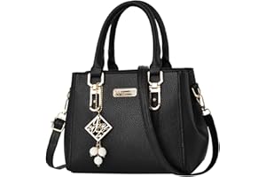 FUFUDDK Sac à Main Femme PU Simili Cuir Femme Cabas Pour Travail Elégant Classique Chic Vintage Dame Bandoulière Amovible Compartiment Zippé Porte Monnaie Et Sac à Main Top Grip Sac à BandoulièRe
