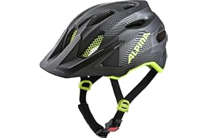 ALPINA Carapax JR. Casque de vélo pour enfant Noir/jaune fluo Taille 51-56