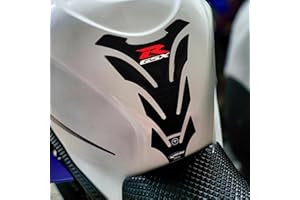 labelbike - 3D Sticker Motorcycle Tank Pad Protection and Decoration in Resin Compatible with Suzuki GSX-R Color Black
