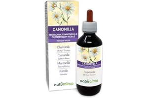 German and Roman Chamomile (Matricaria chamomilla and Chamaemelum nobile) Flower Heads Alcohol-Free Mother Tincture Naturalma - Liquid Extract Drops 200 ml - Food Supplement - Vegan
