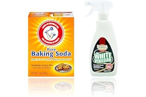Baking Soda for Multipurpose Cleaning (Bicarbonate of soda) with White Vinegar Cleaning Spray by Eluto| Natural Descaler | bundled by Eluto