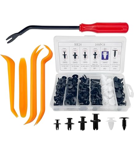 80 Pcs Kit De Fixation Voiture,Clips De Fixation Voiture Kit