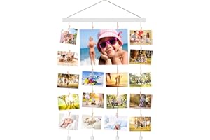 Halcent Marco de fotos de pared titular de la foto decoración del hogar madera marco multi foto para colgante Imágenes