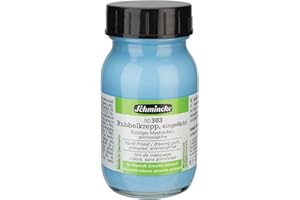 SCHMINCKE KÜNSTLERFARBEN Schmincke Rubbelkrepp, blau eingefärbt, 100 ml geruchsneutrale Maskierflüssigkeit zum Abdecken, 50 303 055