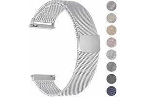 Oumida Cinturino 20mm 22mm Orologio in Acciaio Inossidabile, Maglia Cinturini di Ricambio Regolabili a Sgancio Rapido per Smartwatch per Uomo Donna