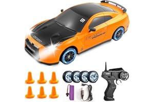 Coche RC Drift, TGKYK 1:24 Drift RC Car con Iluminación, 30 km/h, 2.4 GHz, 4WD Coche de Drift Teledirigido, Coche Teledirigido Drift para Niños y Adultos a Partir de 6 Años