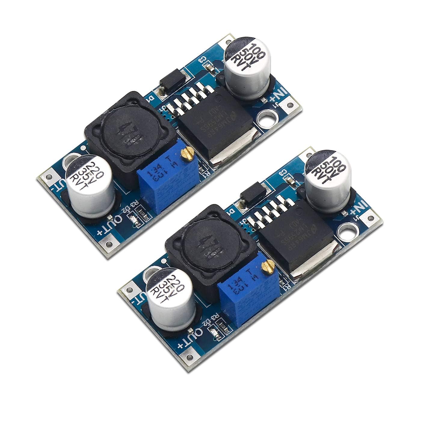 SP Electron 24V 12V 5V 3V 4.0-40 to 1.3-3.7V LM2596 DC-DC Step Down Power Supply Module 3A Voltage Regulator (Pack of 1)