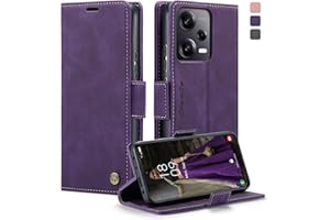 KZB Funda para Xiaomi Redmi Note 12 Pro 5G Cuero Premium Fundas para Xiaomi Poco X5 Pro 5G con RIFD Protección Tapa Libro Flip Case Ranura Tarjeta Magnético Carcasa para Redmi Note 12 Pro 5G - Morado