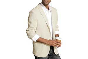 PJ PAUL JONES Veste en lin pour homme - Coupe ajustée - Léger - 2 boutons - Blazer Sporty Slim Fit - Décontracté
