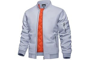 KEFITEVD Herrenjacke durchgehender Reißverschluss lässige winddichte Bomberjacken Winter warm gepolsterte Mäntel Jacken