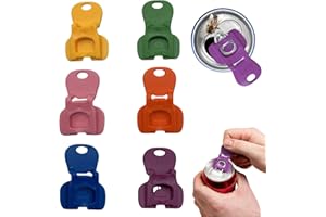 XUNZHI 6PCS Complete Cover Easy Tab Opener Improved Beverage Barricade,Manual Easy Can Opener,Can Openers & Beverage Can Cover Protector,2 in 1 Tab Opener & Drink Protector,Colorful Drink Can Protector Cap