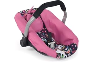 Bayer Chic 2000 - Seggiolino auto per bambole, per bambole, accessori per bambole, unicorno, rosa navy, 708-43